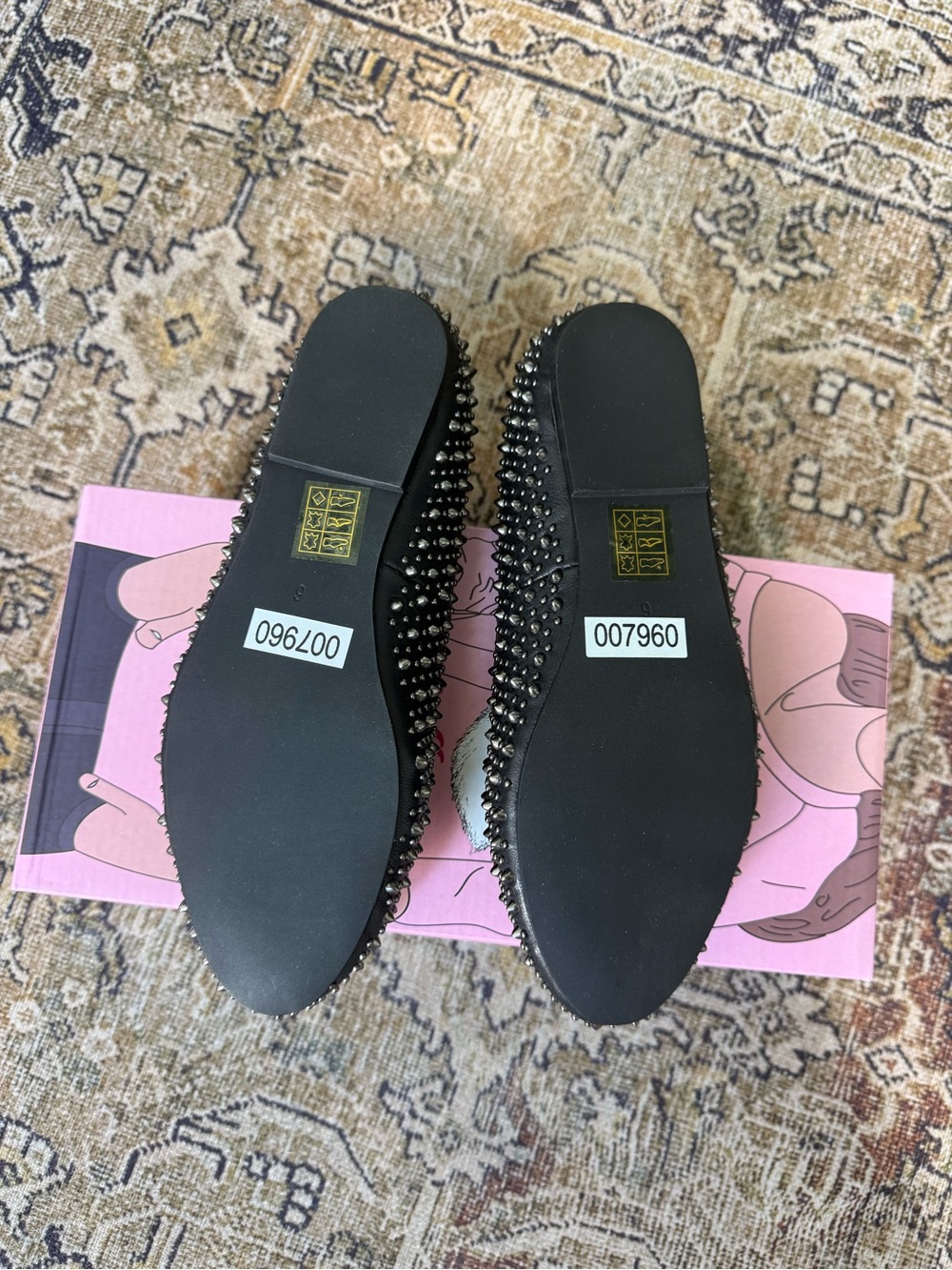 Jeffrey Campbell Black Studded Slip-On Loafers - Picture 4 of 4